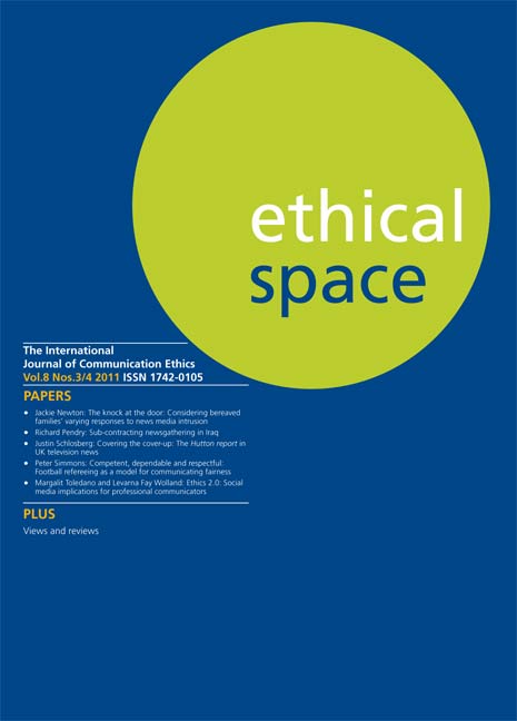 Ethical Space Vol. 8 Issue 3/4