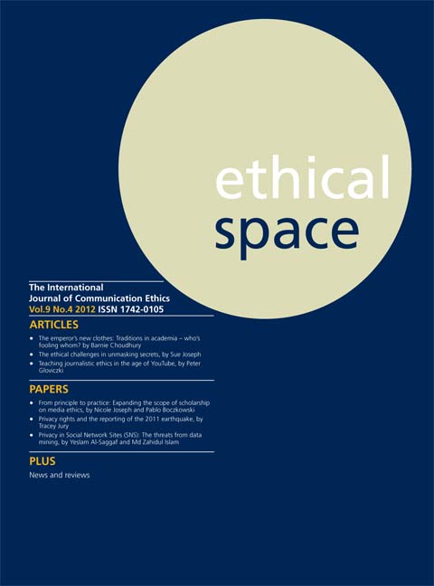 Ethical Space Vol. 9 Issue 4