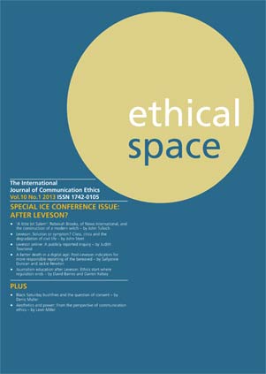 Ethical Space Vol. 10 Issue 1